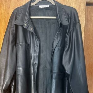 Black Women's Leather look Jacket